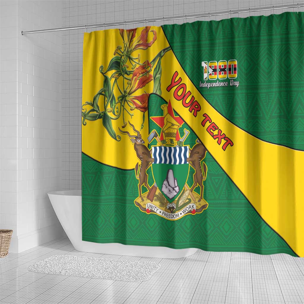Personalised Proudly Zimbabwe Shower Curtain Happy Independence Day