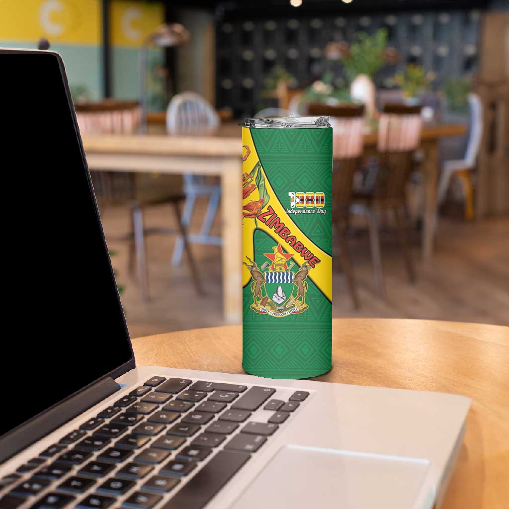 Personalised Proudly Zimbabwe Skinny Tumbler Happy Independence Day