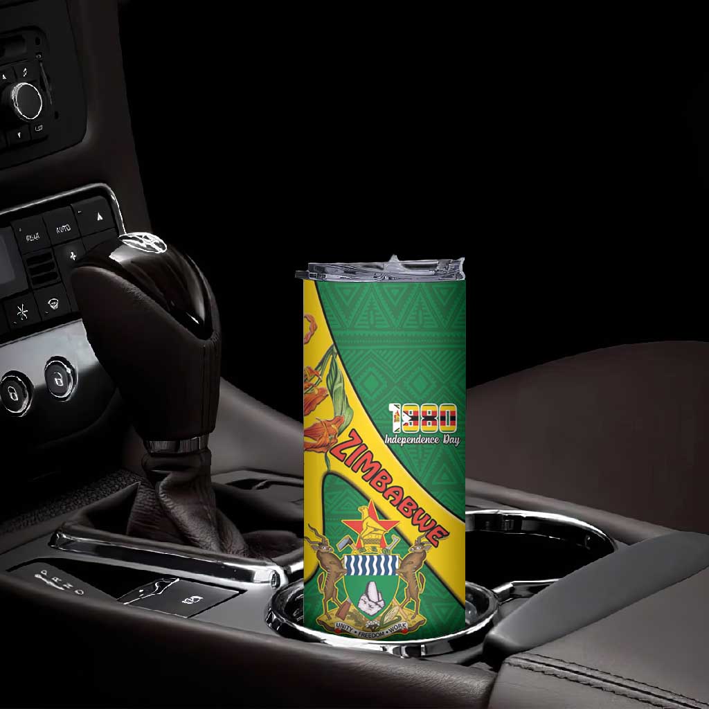 Personalised Proudly Zimbabwe Skinny Tumbler Happy Independence Day