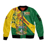 Personalised Proudly Zimbabwe Sleeve Zip Bomber Jacket Happy Independence Day