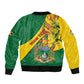 Personalised Proudly Zimbabwe Sleeve Zip Bomber Jacket Happy Independence Day
