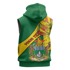 Personalised Proudly Zimbabwe Sleeveless Hoodie Happy Independence Day - African Pride