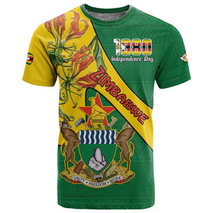 Personalised Proudly Zimbabwe T shirt Happy Independence Day