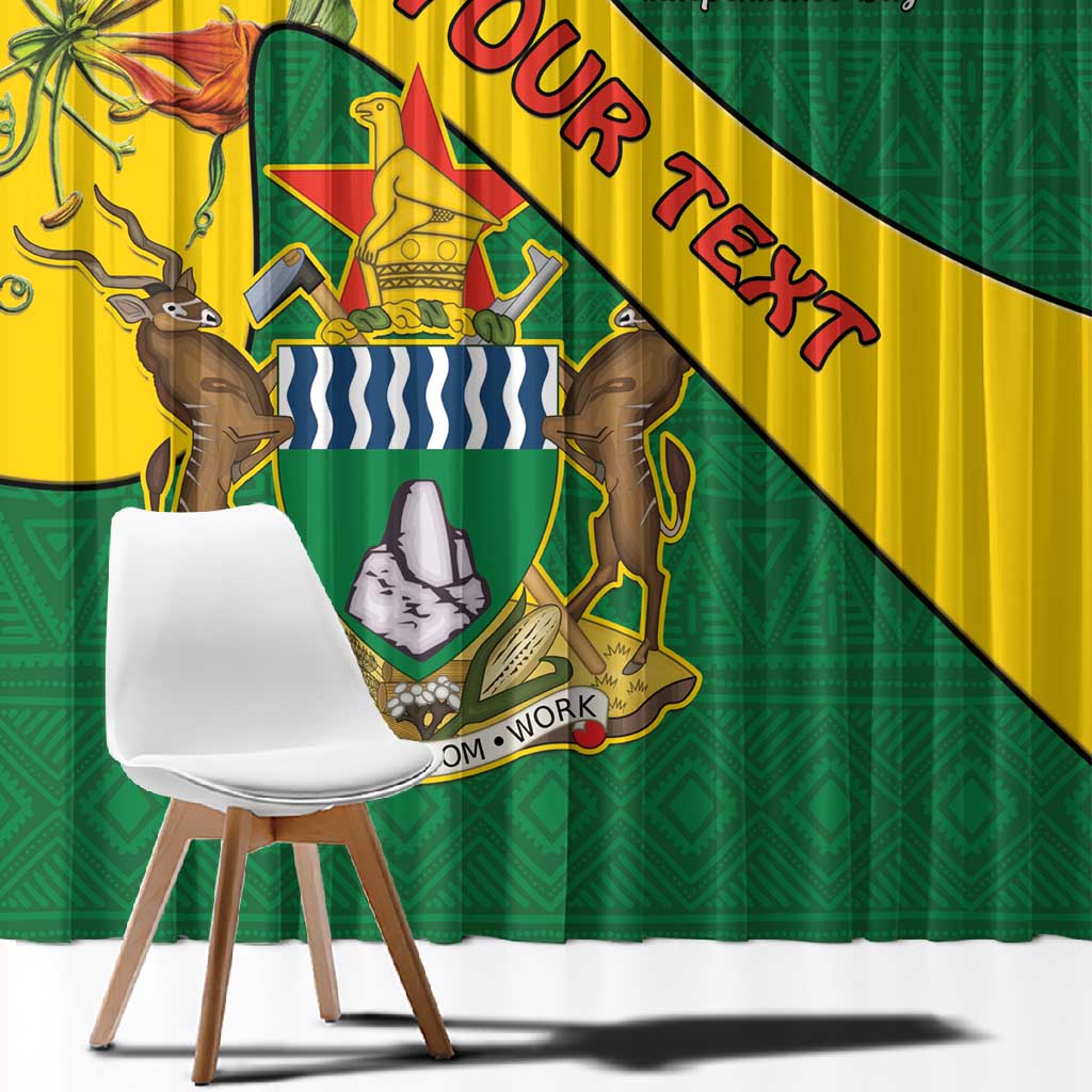 Personalised Proudly Zimbabwe Window Curtain Happy Independence Day