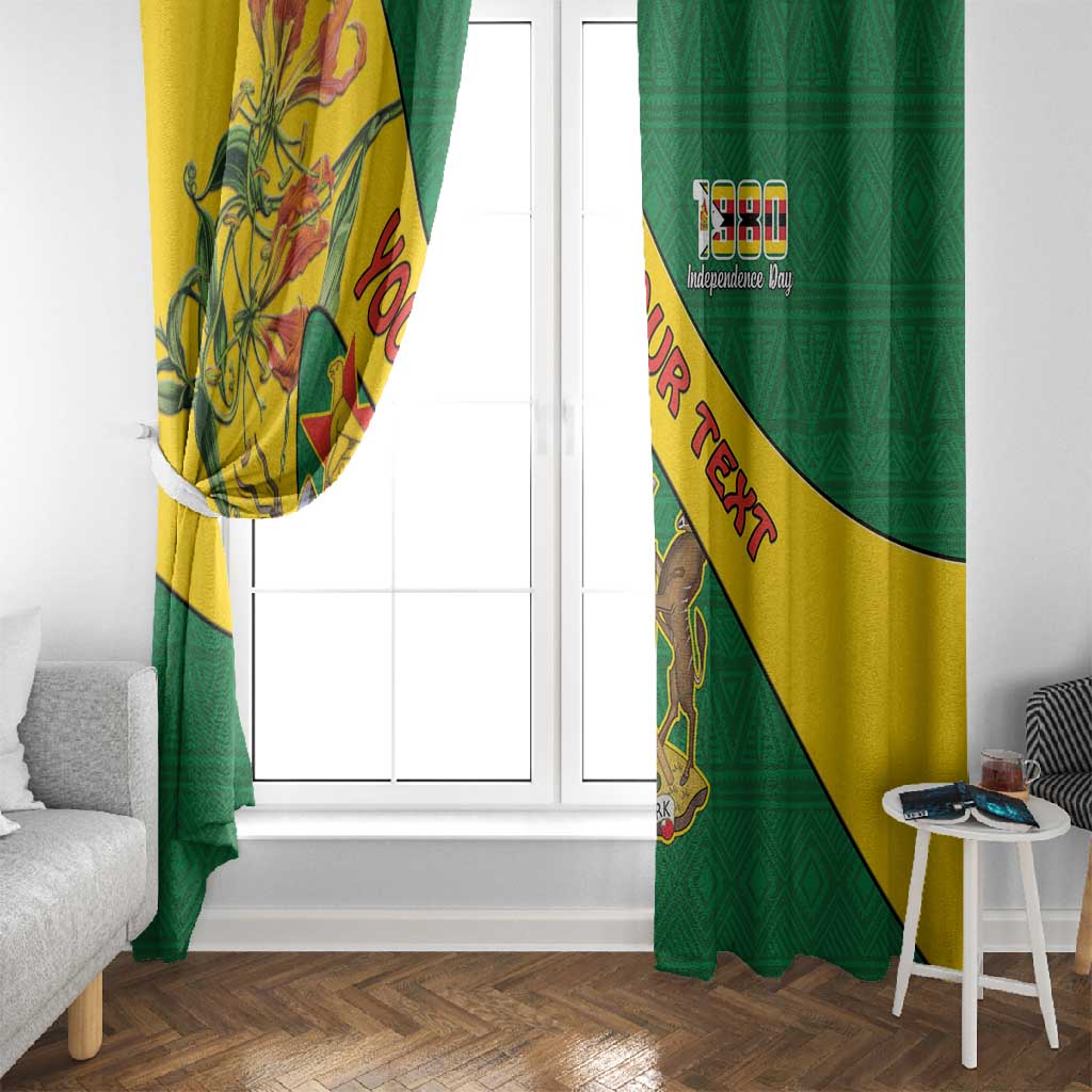 Personalised Proudly Zimbabwe Window Curtain Happy Independence Day
