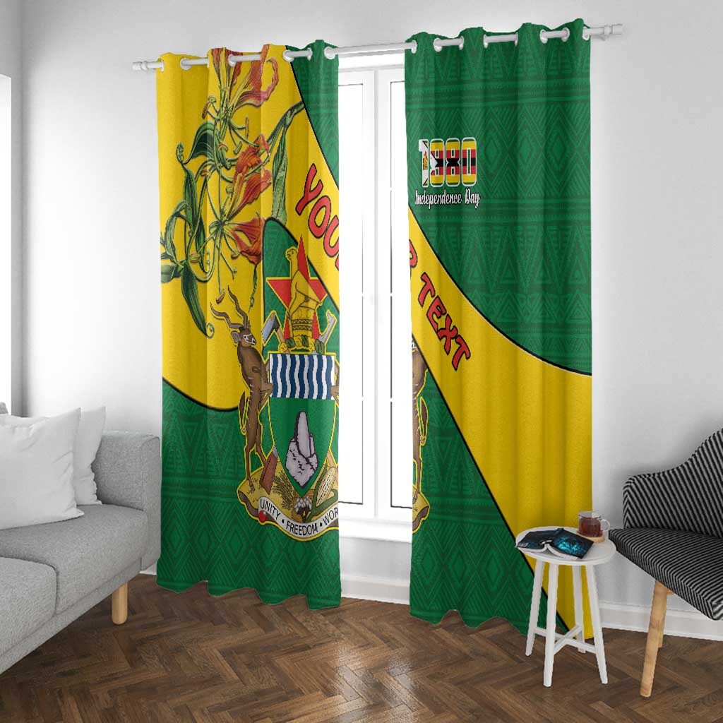 Personalised Proudly Zimbabwe Window Curtain Happy Independence Day