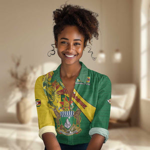 Personalised Proudly Zimbabwe Women Casual Shirt Happy Independence Day LT15