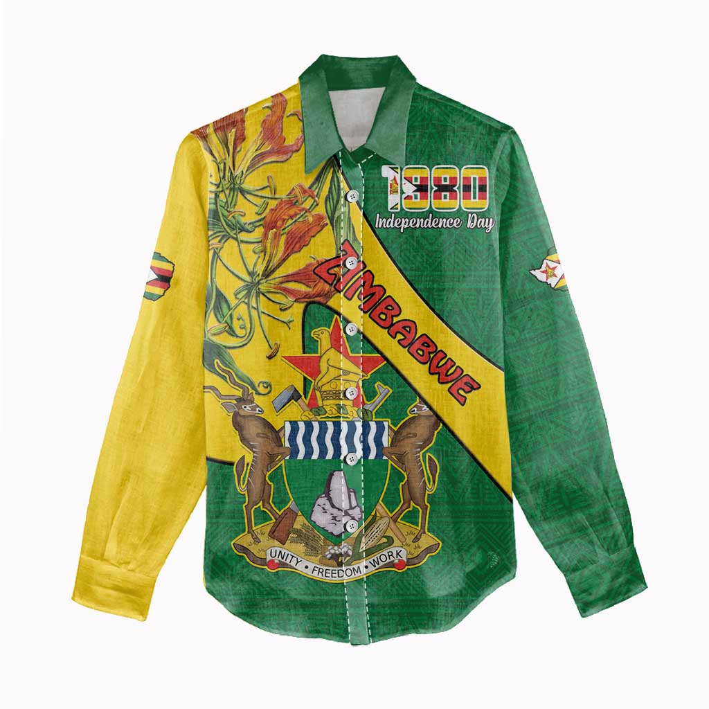 Personalised Proudly Zimbabwe Women Casual Shirt Happy Independence Day LT15