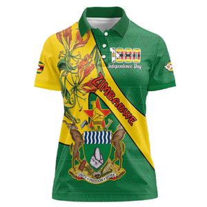 Personalised Proudly Zimbabwe Women Polo Shirt Happy Independence Day