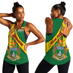 Personalised Proudly Zimbabwe Women Racerback Tank Happy Independence Day