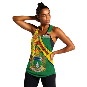 Personalised Proudly Zimbabwe Women Racerback Tank Happy Independence Day