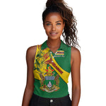 Personalised Proudly Zimbabwe Women Sleeveless Polo Shirt Happy Independence Day