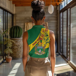 Personalised Proudly Zimbabwe Women Sleeveless Polo Shirt Happy Independence Day