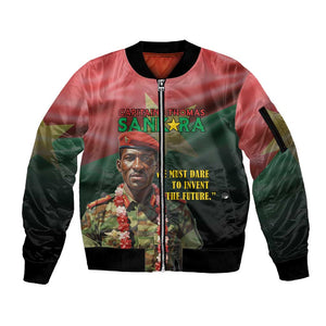 Capitaine Thomas Sankara Sleeve Zip Bomber Jacket We Must Dare To Invent The Future