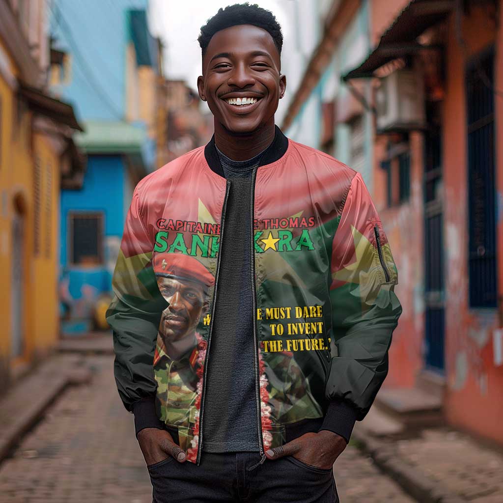 Capitaine Thomas Sankara Sleeve Zip Bomber Jacket We Must Dare To Invent The Future