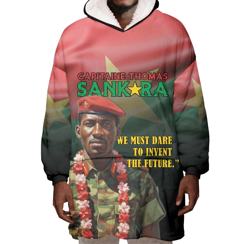 Capitaine Thomas Sankara Wearable Blanket Hoodie We Must Dare To Invent The Future