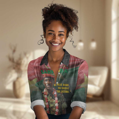 Capitaine Thomas Sankara Women Casual Shirt We Must Dare To Invent The Future