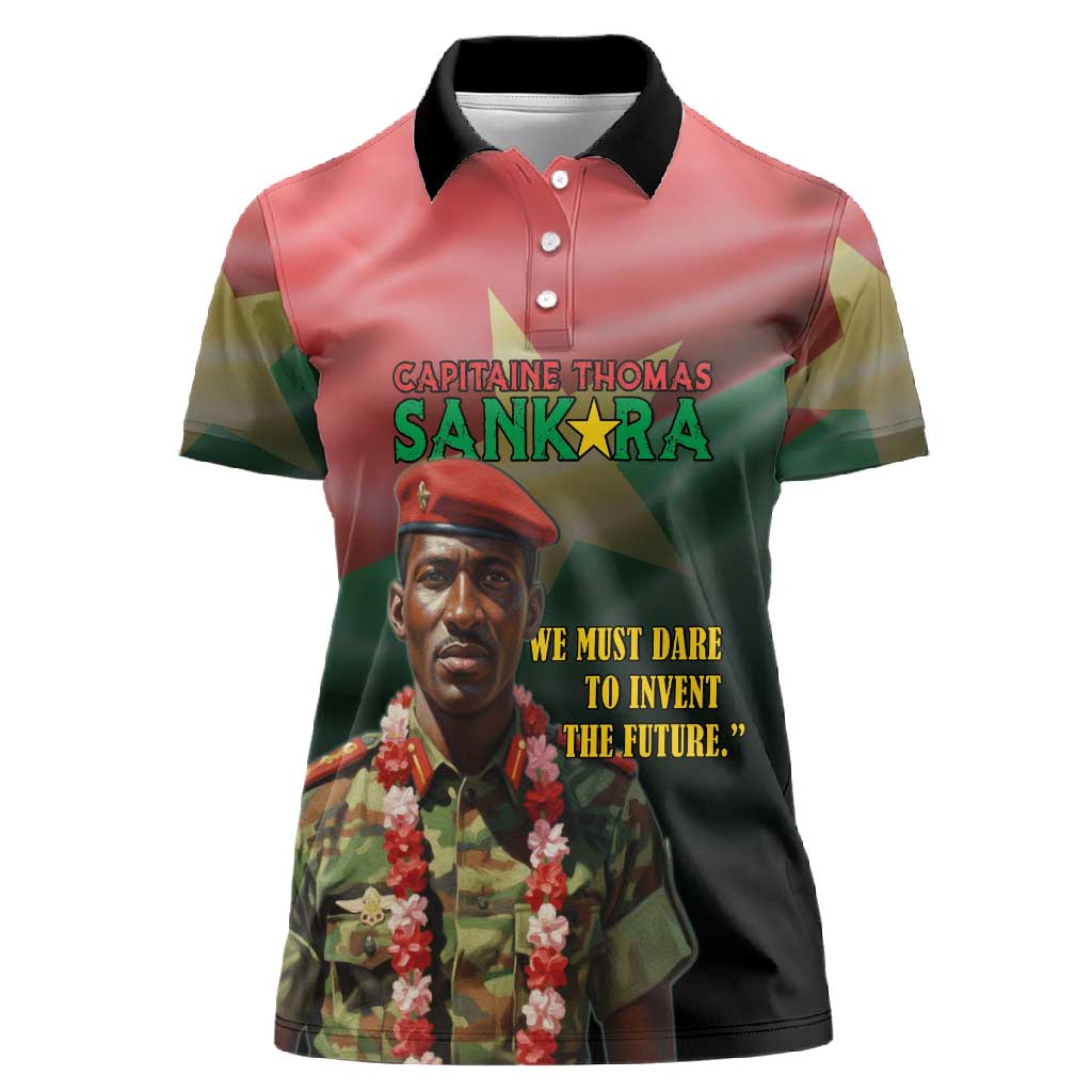 Capitaine Thomas Sankara Women Polo Shirt We Must Dare To Invent The Future
