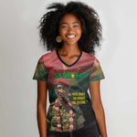 Capitaine Thomas Sankara Women V-Neck T-Shirt We Must Dare To Invent The Future