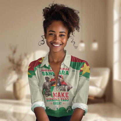 Thomas Sankara Women Casual Shirt Make Burkina Faso Great
