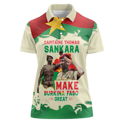 Thomas Sankara Women Polo Shirt Make Burkina Faso Great