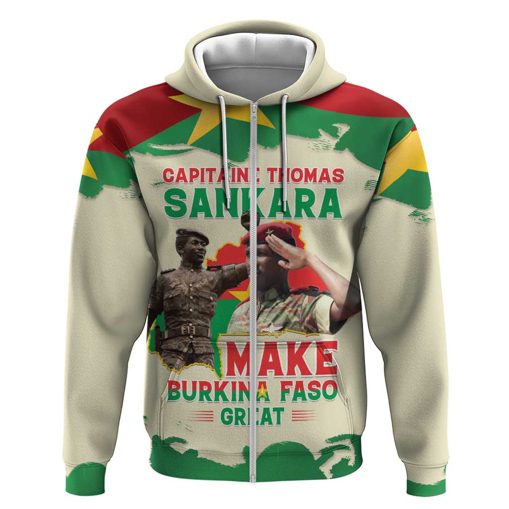Thomas Sankara Zip Hoodie Make Burkina Faso Great