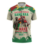 Thomas Sankara Zipper Polo Shirt Make Burkina Faso Great