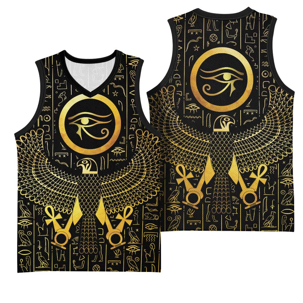 Ancient Egyptian Basketball Jersey Horus Falcon God - African Pride