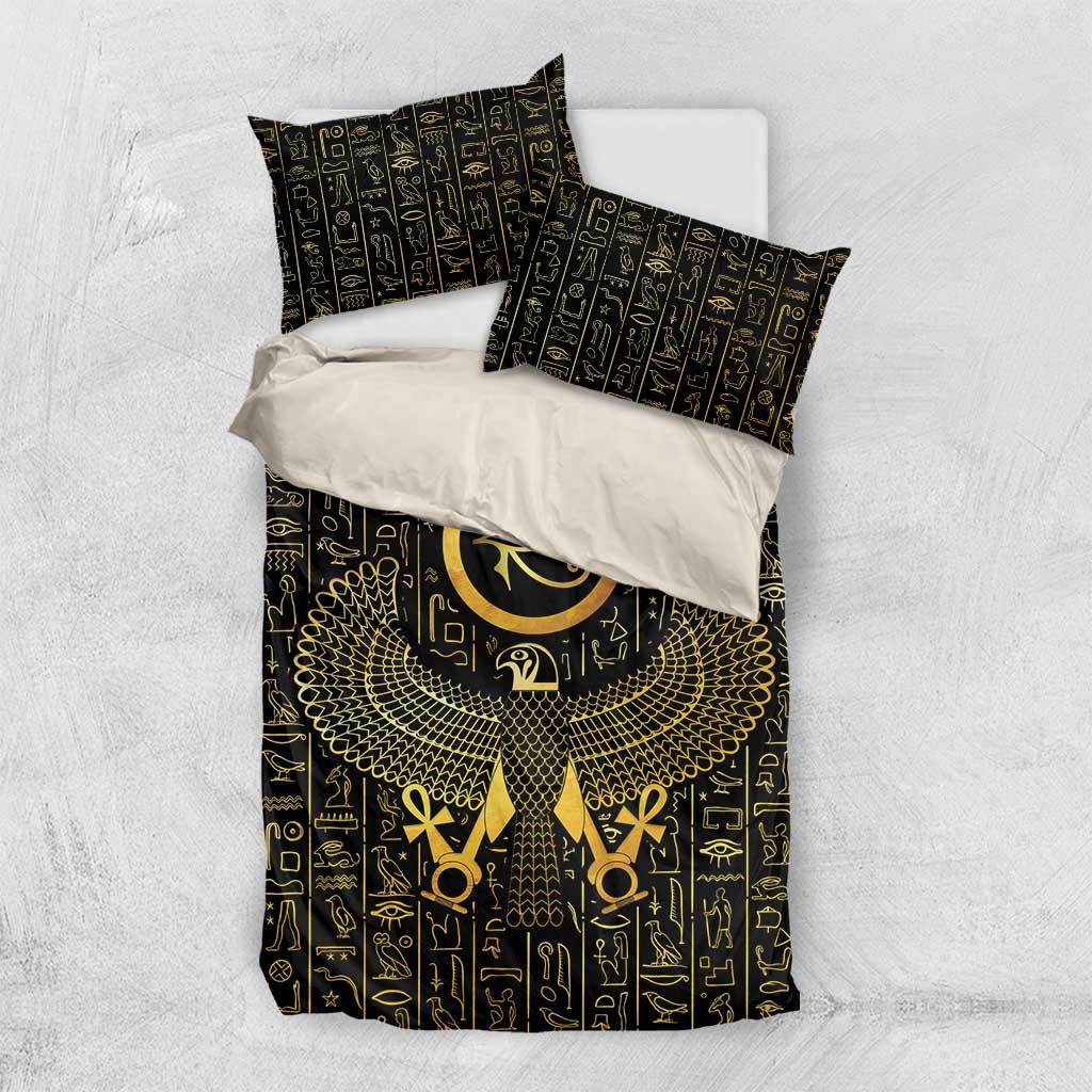 Ancient Egyptian Bedding Set Horus Falcon God