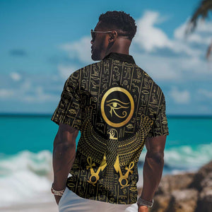 Ancient Egyptian Hawaiian Shirt Horus Falcon God