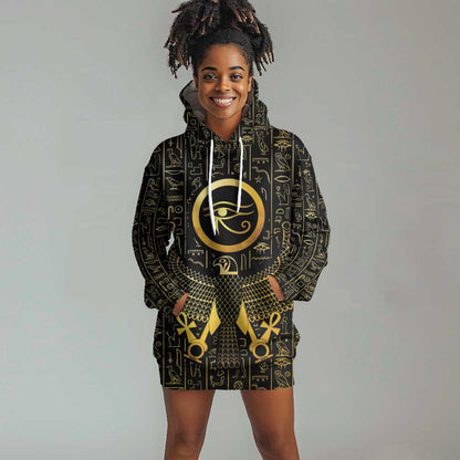 Ancient Egyptian Hoodie Dress Horus Falcon God