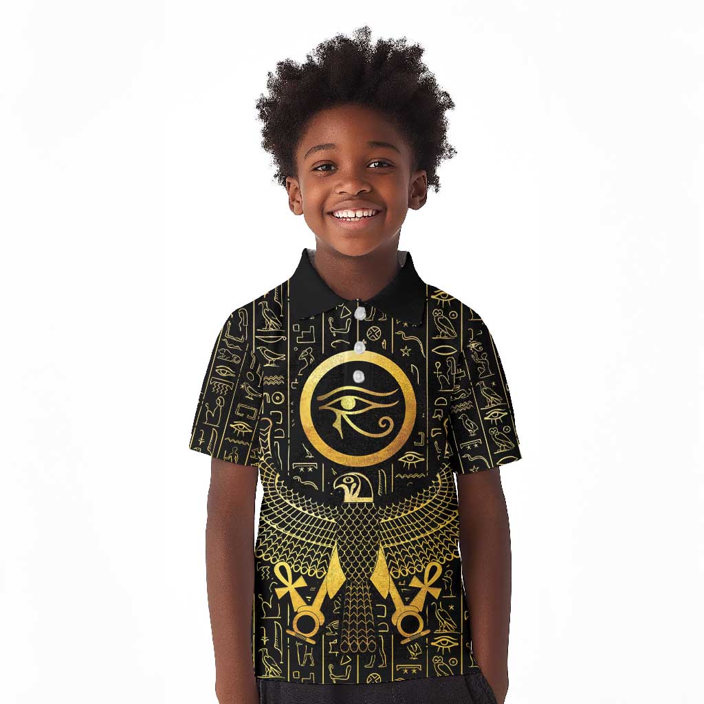Ancient Egyptian Kid Polo Shirt Horus Falcon God