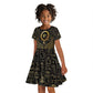 Ancient Egyptian Kid Short Sleeve Dress Horus Falcon God