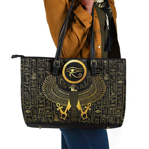Ancient Egyptian Leather Tote Bag Horus Falcon God