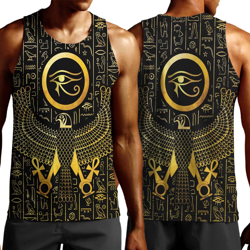 Ancient Egyptian Men Tank Top Horus Falcon God
