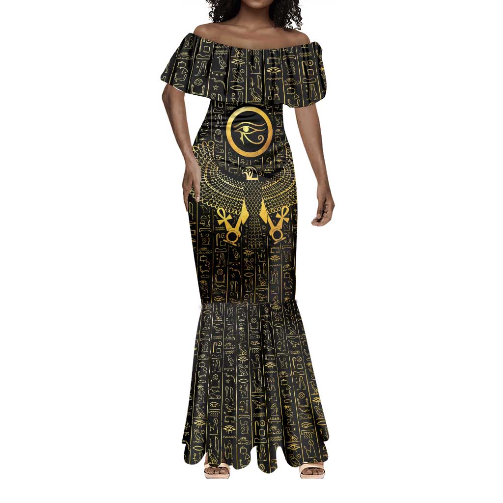 Ancient Egyptian Mermaid Dress Horus Falcon God