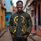Ancient Egyptian Sleeve Zip Bomber Jacket Horus Falcon God