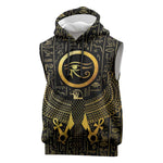 Ancient Egyptian Sleeveless Hoodie Horus Falcon God - African Pride