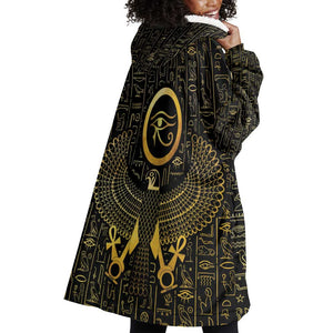 Ancient Egyptian Wearable Blanket Hoodie Horus Falcon God