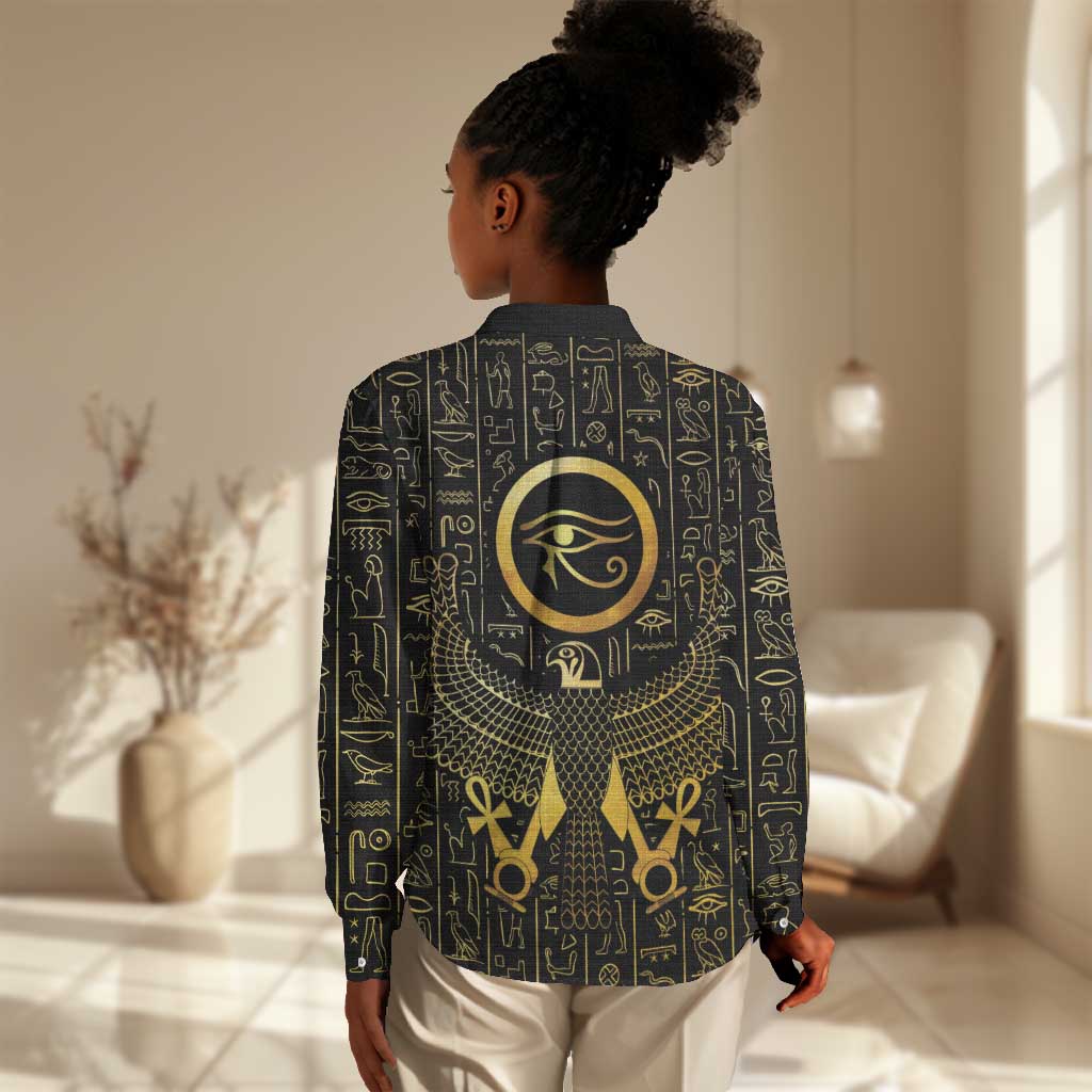 Ancient Egyptian Women Casual Shirt Horus Falcon God