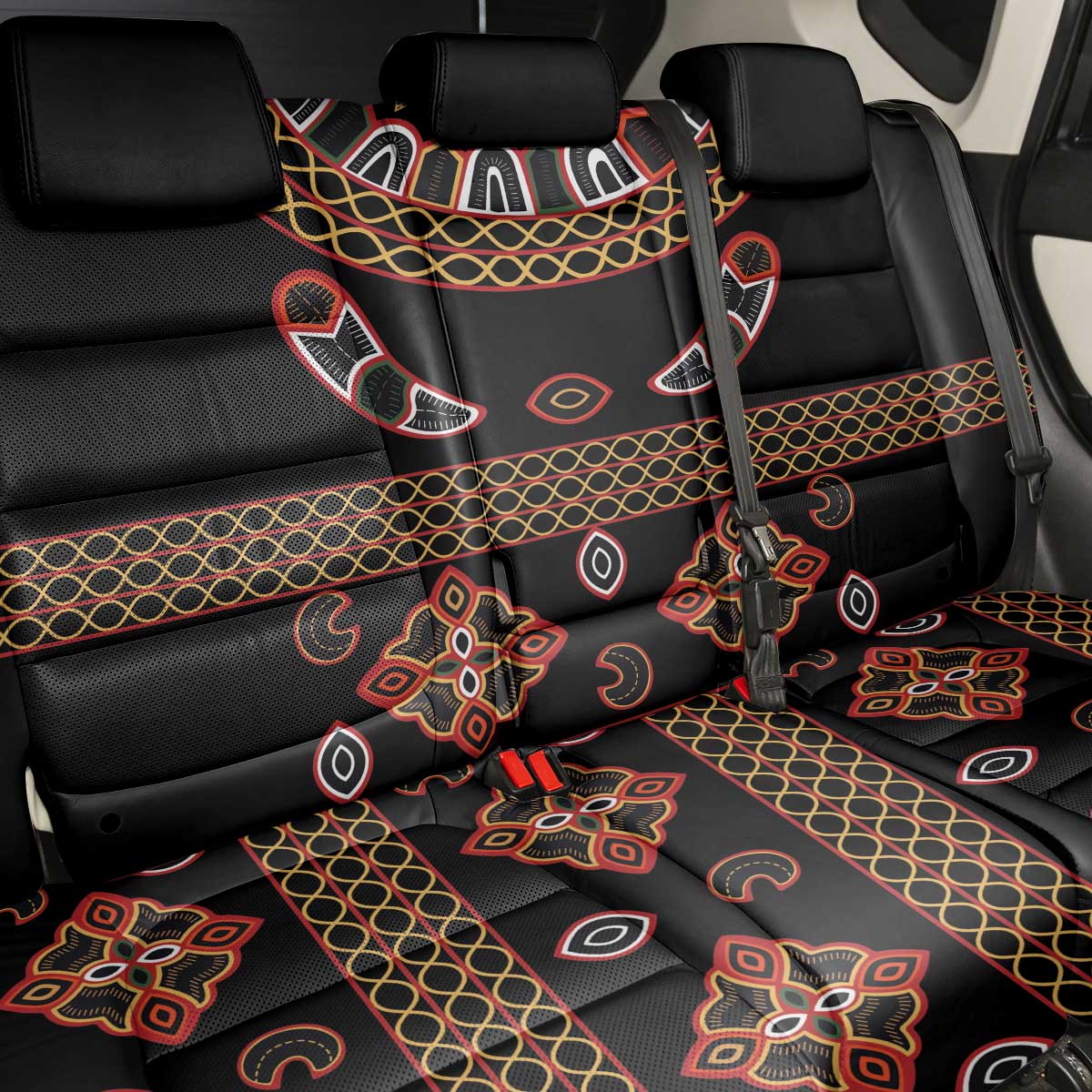 Cameroon Traditional Toghu Pattern Back Car Seat Cover