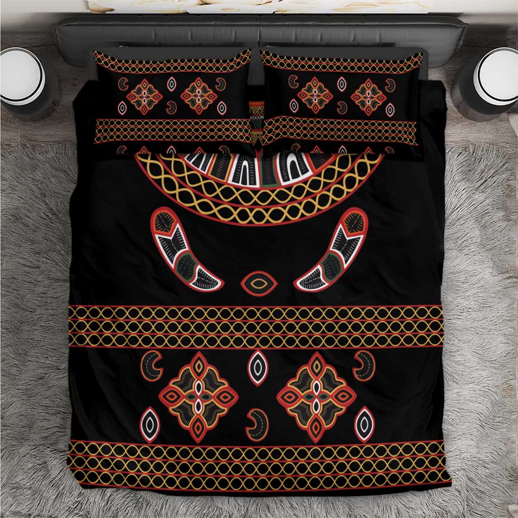 Cameroon Traditional Toghu Pattern Bedding Set