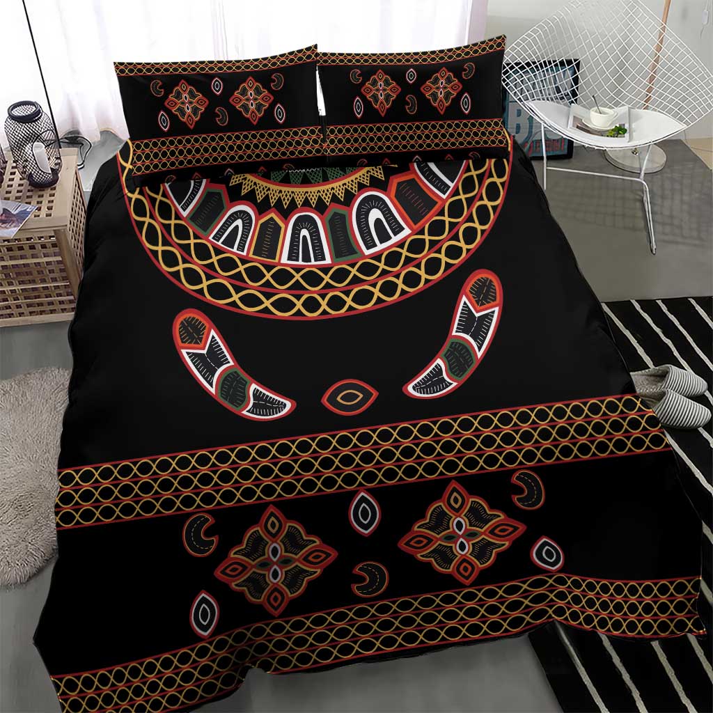 Cameroon Traditional Toghu Pattern Bedding Set