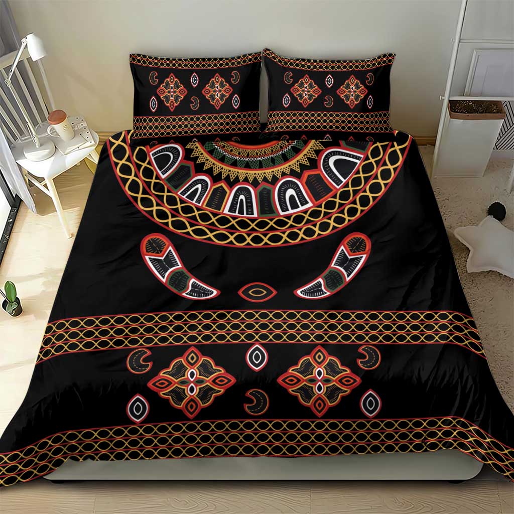 Cameroon Traditional Toghu Pattern Bedding Set