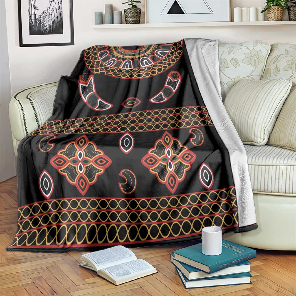 Cameroon Traditional Toghu Pattern Blanket by AfricanPride