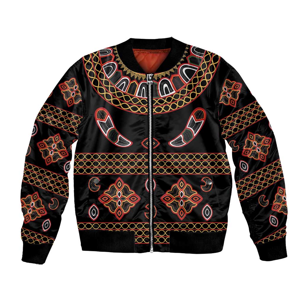 Cameroon Traditional Toghu Pattern Bomber Jacket