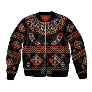 Cameroon Traditional Toghu Pattern Bomber Jacket