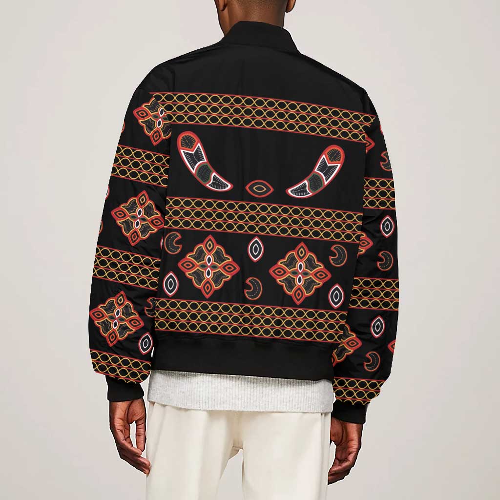 Cameroon Traditional Toghu Pattern Bomber Jacket