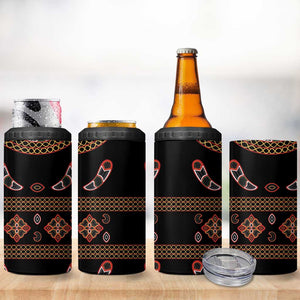 Cameroon Traditional Toghu Pattern 4 in 1 Can Cooler Tumbler