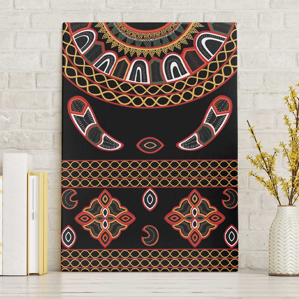 Cameroon Traditional Toghu Pattern Canvas Wall Art by AfricanPride